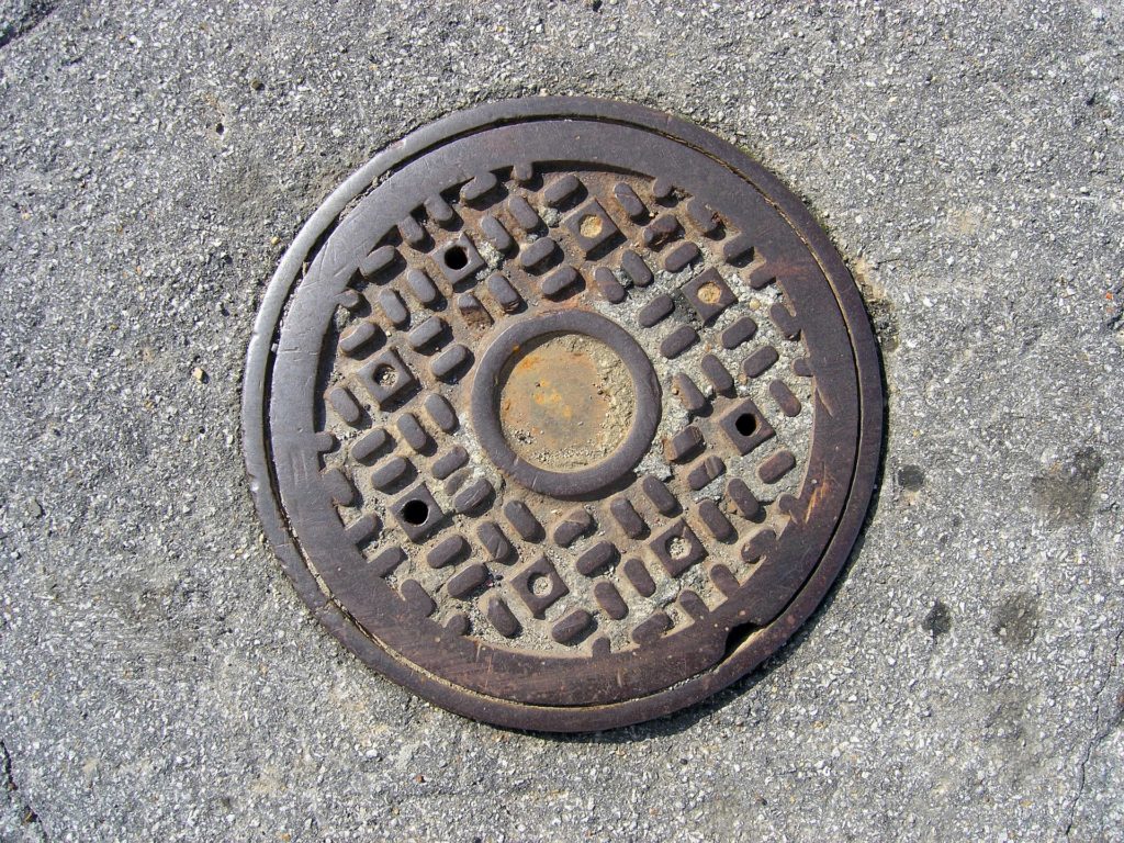Image of a sewer cover.
